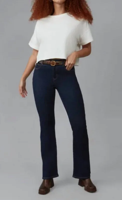 Billie High Rise Boot Cut Jean In Dark Rinse Stylish Plus Size Denim Jeans