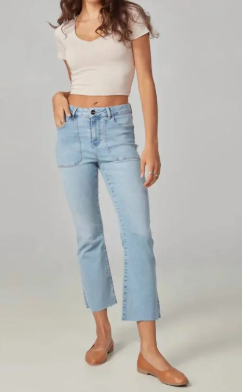 Billie High Rise Boot Cut Jeans In True Denim Trendy Colored Denim Jeans