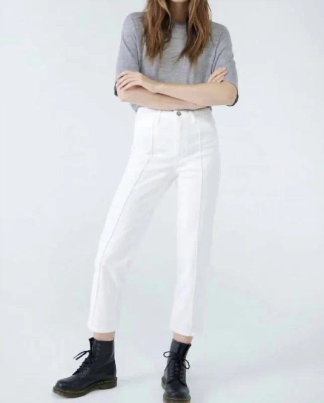 Bree High Waist Stovepipe Jeans In Opal Fashionable Relaxed Fit Denim