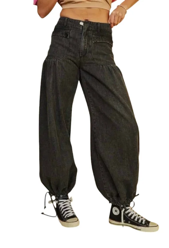 Camila Jean Bottoms In Black Denim Trendy Plus Size Jeans