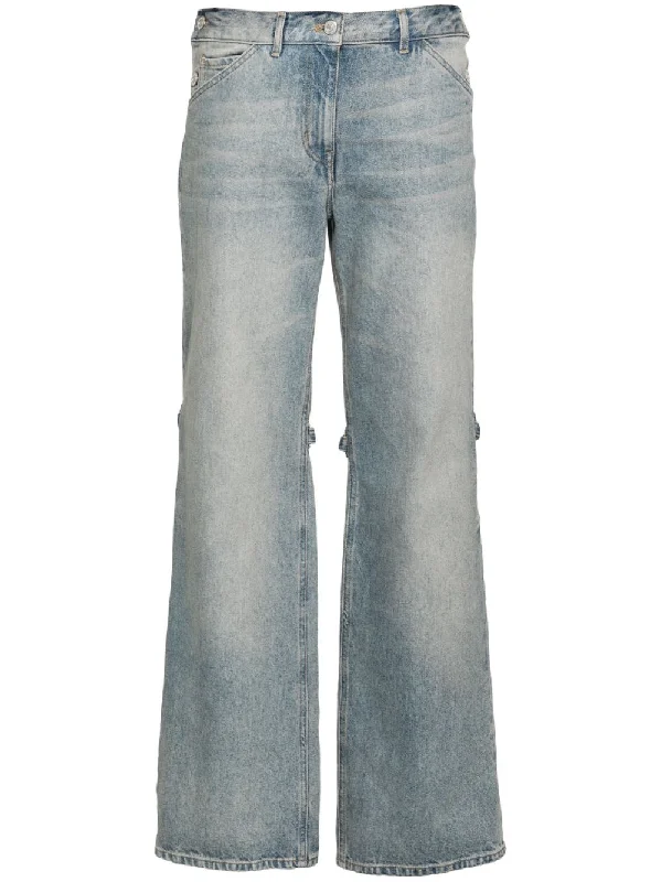 Courreges Pre Women's Jeans Clear blue Cozy Tencel Blend Denim Jeans