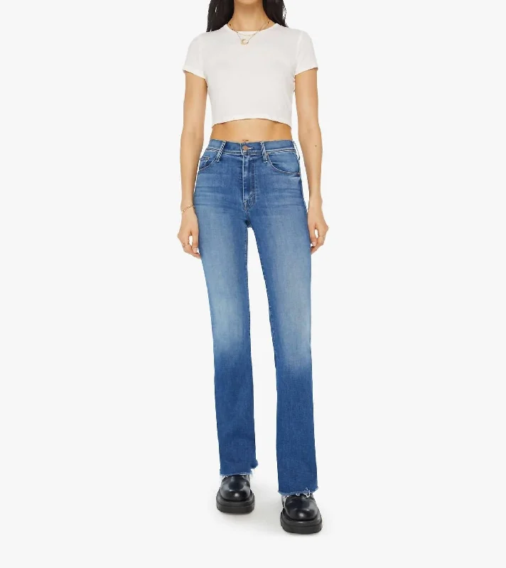 Cruiser Sneak Fray Flare Leg Jeans In Hike, Hike Baby Cozy Wide-Legged Jeans