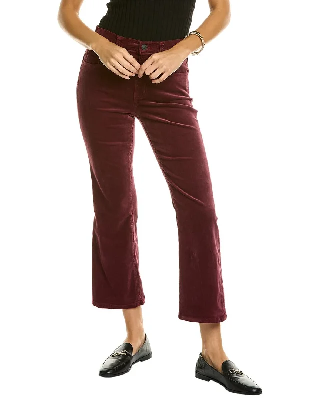 Current/Elliott The Boulevard Claret Velvet Bootcut Jean Trendy Plus Size Jeans