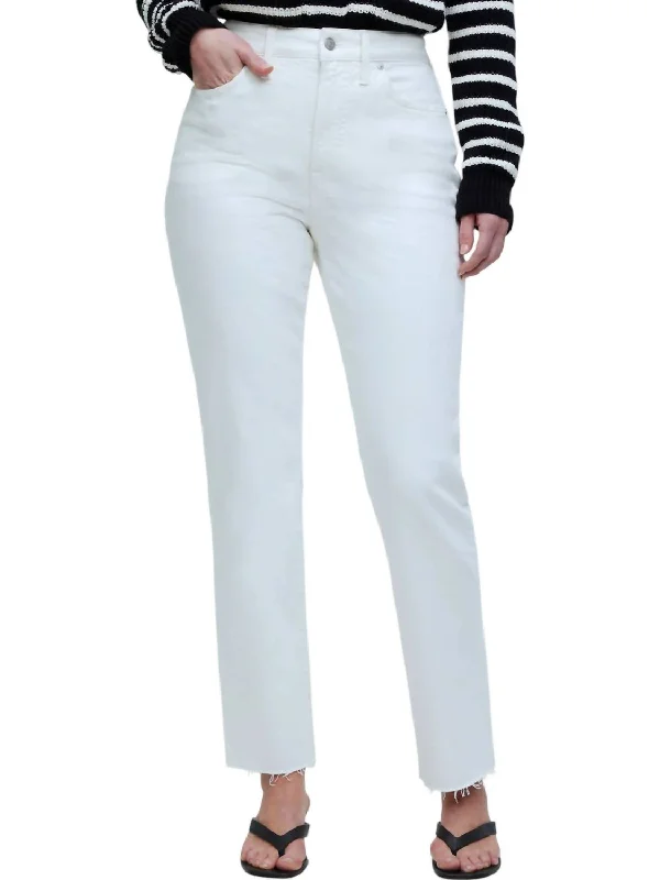 Curvy Perfect Vintage Jeans In Tile White Cozy Relaxed Fit Denim Jeans