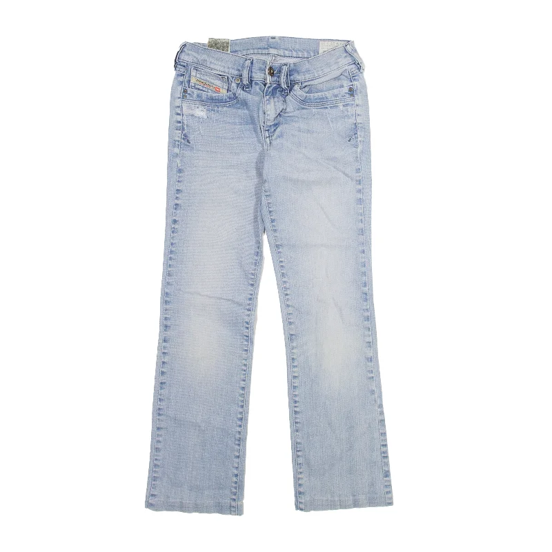 DIESEL Ronhoir Distressed Jeans Blue Denim Regular Bootcut Womens W24 L26 Comfortable Drawstring Waist Jeans DIESEL Ronhoir Distressed Jeans Blue Denim Regular Bootcut Womens W24 L26 Comfortable Drawstring Waist Jeans