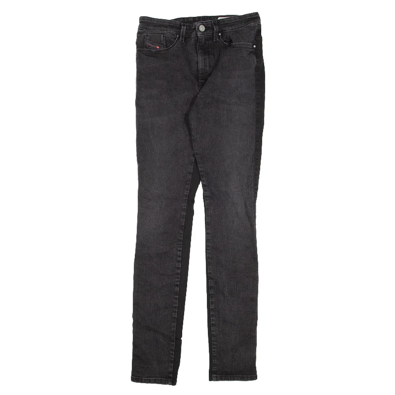 DIESEL Skinzee-High Jeans Black Denim Slim Skinny Womens W25 L30 Comfortable Faded High-Rise Jeans DIESEL Skinzee-High Jeans Black Denim Slim Skinny Womens W25 L30 Comfortable Faded High-Rise Jeans