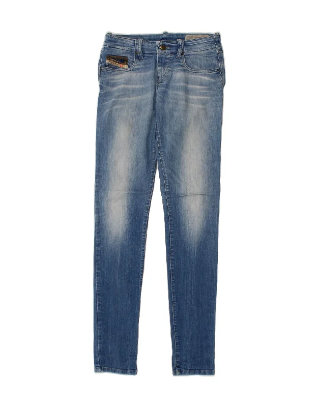 DIESEL Womens Grupee Low Waist Super Slim Skinny Jeans W26 L34 Blue Cotton Stylish Stone-Wash Denim Jeans DIESEL Womens Grupee Low Waist Super Slim Skinny Jeans W26 L34 Blue Cotton Stylish Stone-Wash Denim Jeans