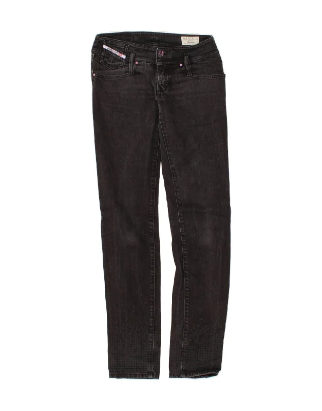 DIESEL Womens Matic Tapered Skinny Jeans W26 L34 Black Cotton Trendy Wide-Legged High-Waist Jeans DIESEL Womens Matic Tapered Skinny Jeans W26 L34 Black Cotton Trendy Wide-Legged High-Waist Jeans