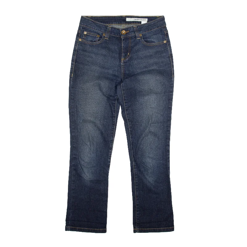 DKNY Jeans Blue Denim Slim Straight Womens W28 L26 Comfortable Dark Wash Jeans