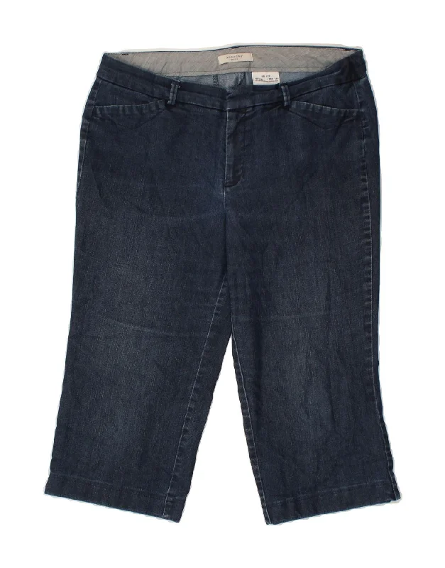 DOCKERS Womens Petite Capri Jeans US 12 Large W30 L18 Blue Cotton Elegant Raw Hem Jeans DOCKERS Womens Petite Capri Jeans US 12 Large W30 L18 Blue Cotton Elegant Raw Hem Jeans