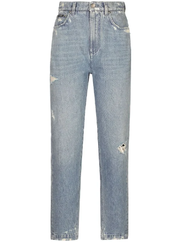 Dolce & Gabbana Women's Jeans Clear blue Classic Button Fly Jeans