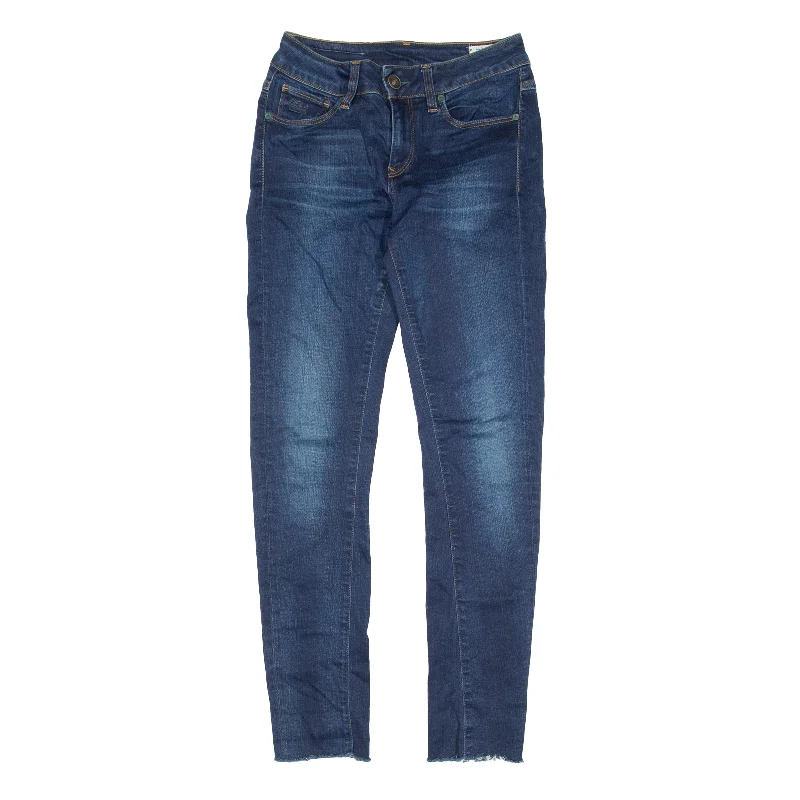 G-STAR RAW 3301 Jeans Blue Denim Slim Skinny Womens W24 L27 Trendy Wide-Leg High-Waist Denim G-STAR RAW 3301 Jeans Blue Denim Slim Skinny Womens W24 L27 Trendy Wide-Leg High-Waist Denim