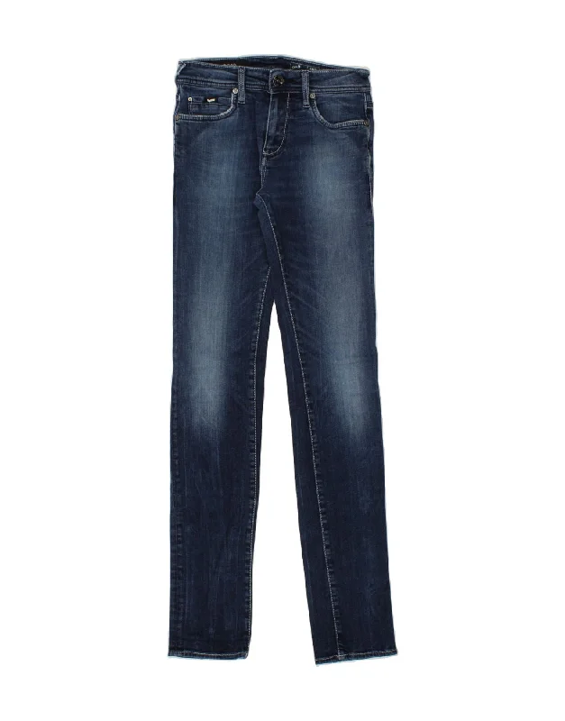 GAS Womens Skinny Jeans W28 L34  Navy Blue Cotton Stylish Slim Fit Denim