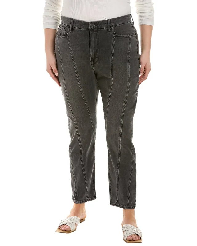 GOOD AMERICAN Plus Classic Black Jean Cozy Tencel Blend Denim Jeans