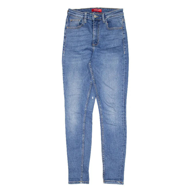 GUESS Jeans Blue Denim Slim Skinny Womens W26 L27 Trendy Low-Rise Bootcut Jeans