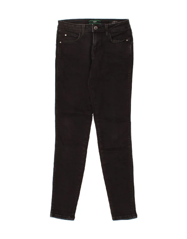 GUESS Womens Curve X Skinny Jeans W27 L29 Black Cotton Trendy Low-Rise Slim Jeans