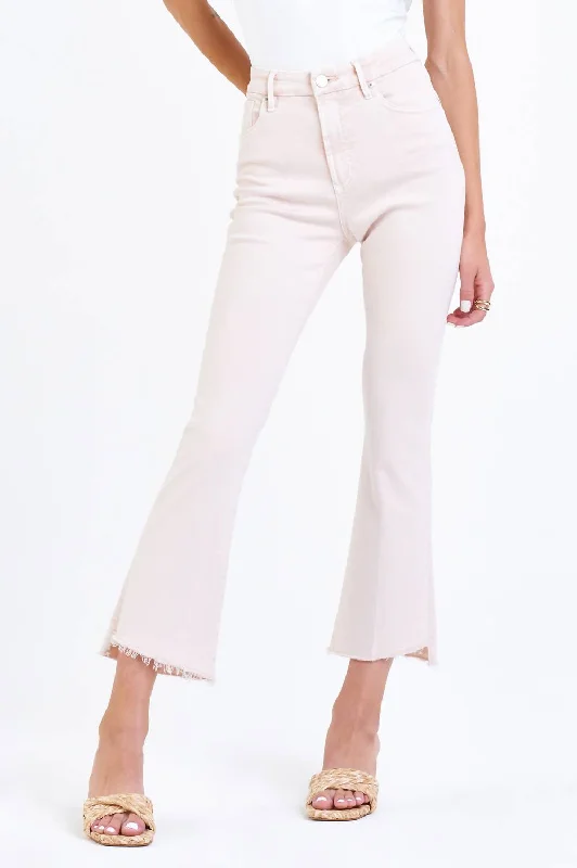 Jeanne Jeans In Heavenly Pink Trendy Wide-Legged High-Waist Jeans