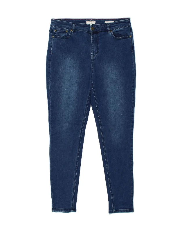JOULES Womens Skinny Jeans UK 14 Medium W32 L30  Blue Trendy Layered Pocket Jeans