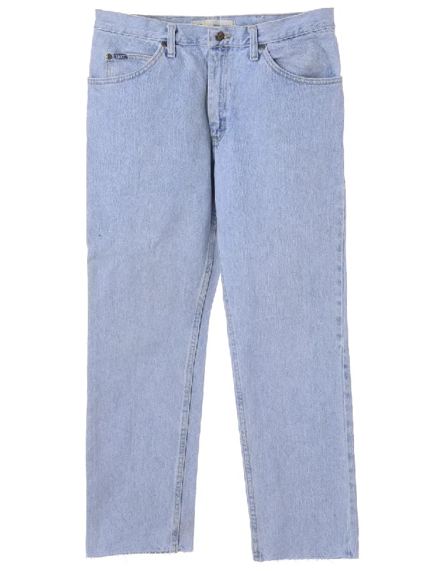Label Light Wash Cropped Jeans Trendy Skinny Fit Jeans