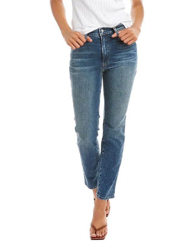 LE JEAN Vivie Cora Wash Slim Stovepipe Jean Comfortable Mid-Rise Jeans