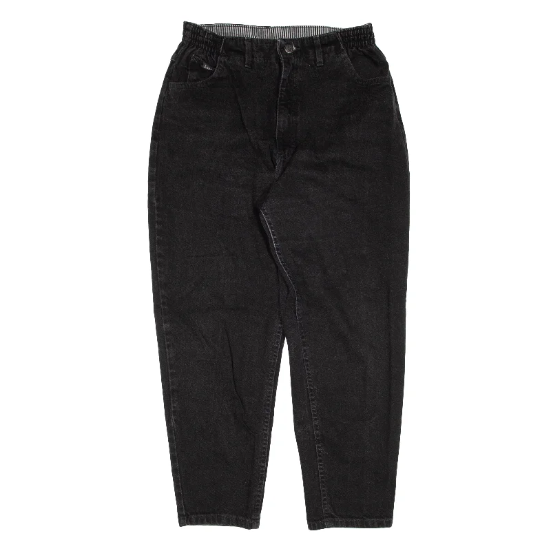 LEE Jeans Black Denim Regular Mom Womens W26 L26 Cozy Relaxed Fit Denim Jeans