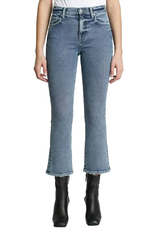 Lennon High Rise Crop Boot Cut Jean In Glitch Trendy Wide-Leg High-Waist Denim