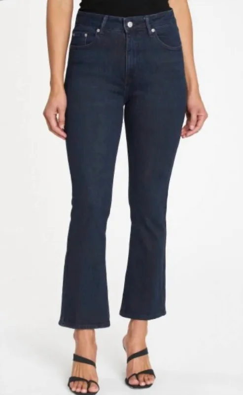 Lennon High Rise Crop Boot Jeans In Joyride Casual Bootcut Ripped Jeans