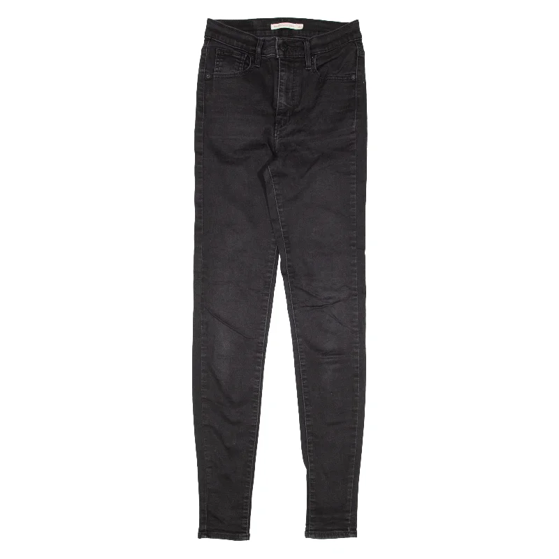 LEVI'S Mile High Jeans Black Denim Slim Skinny Womens W26 L32 Chic Rolled Cuff Denim Jeans LEVI'S Mile High Jeans Black Denim Slim Skinny Womens W26 L32 Chic Rolled Cuff Denim Jeans