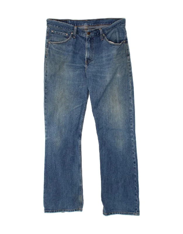 LEVI'S Womens 507 Bootcut Jeans W34 L34 Blue Fashionable Button-Front Jeans