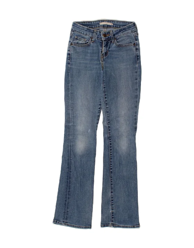 LEVI'S Womens 715 Bootcut Jeans W23 L30 Blue Cozy Stretch High-Waist Jeans