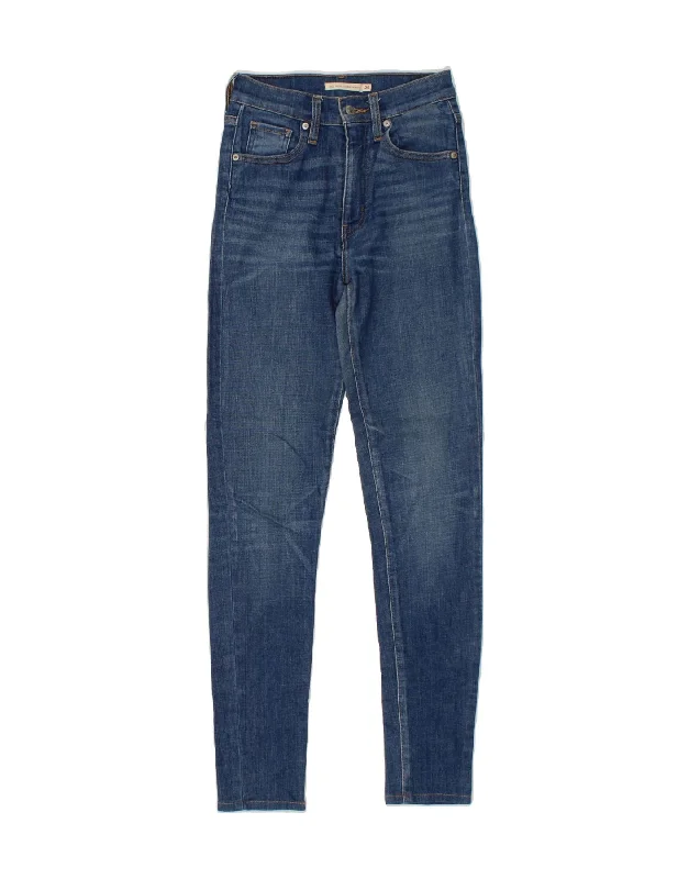 LEVI'S Womens Mile High Super Skinny Jeans W25 L29 Blue Cotton Trendy Flared Leg Jeans LEVI'S Womens Mile High Super Skinny Jeans W25 L29 Blue Cotton Trendy Flared Leg Jeans