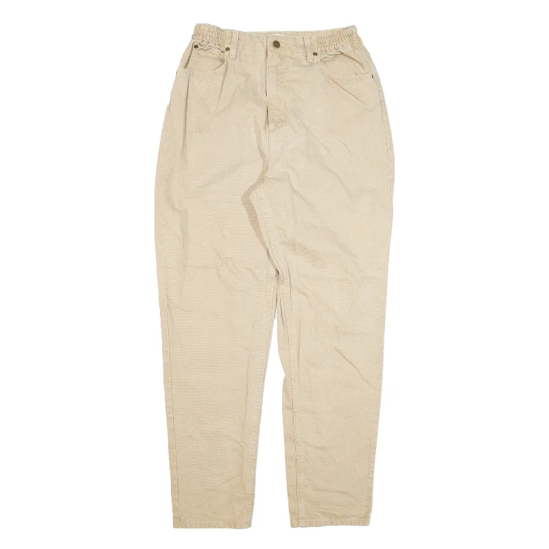 LL BEAN Jeans Beige Denim Regular Mom Womens W28 L30 Trendy Button-Up High-Waist Jeans LL BEAN Jeans Beige Denim Regular Mom Womens W28 L30 Trendy Button-Up High-Waist Jeans