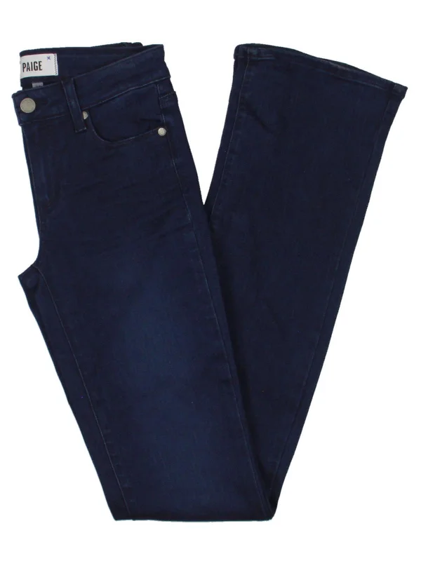 Manhattan Womens Mid Rise Dark Wash Bootcut Jeans Fashionable Straight Fit Denim