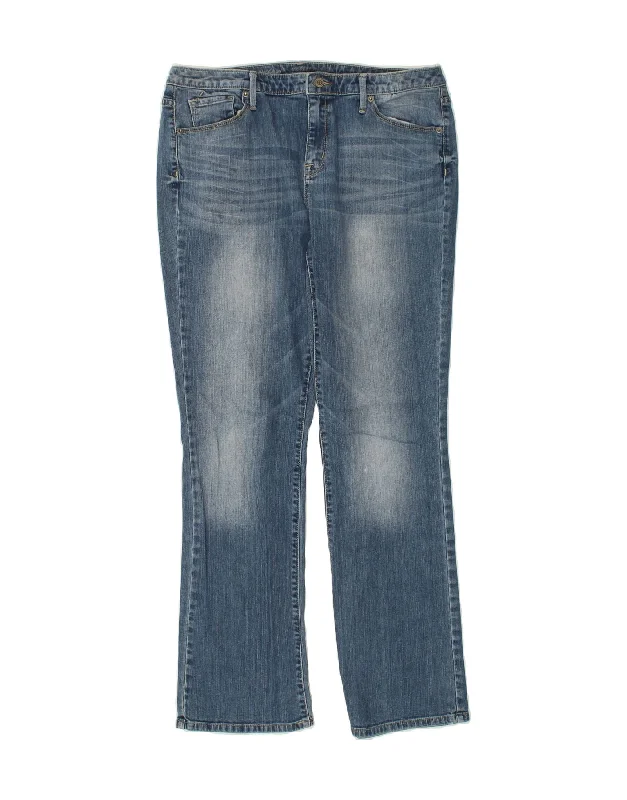 MOSSIMO Womens Curvy Mid Rise Bootcut Jeans US 14 Large W34 L32 Blue Trendy Classic Fit Jeans MOSSIMO Womens Curvy Mid Rise Bootcut Jeans US 14 Large W34 L32 Blue Trendy Classic Fit Jeans