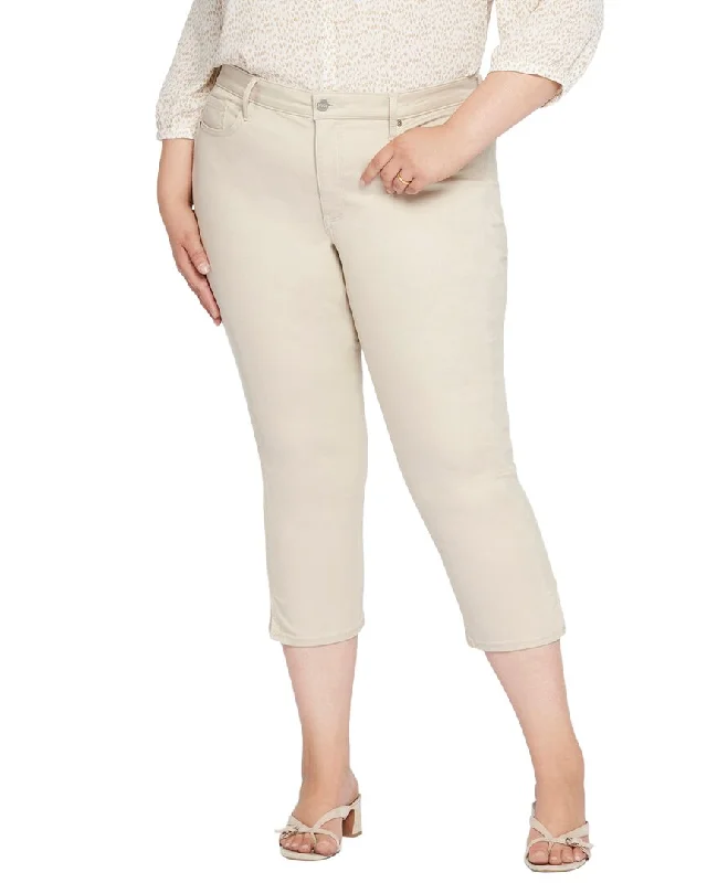 NYDJ Plus Chloe Feather Capri Jean Fashionable Straight Cut Jeans