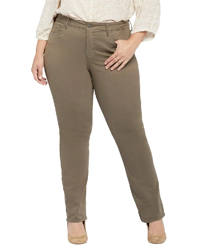 NYDJ Plus Marilyn Straight Jean Chic Rolled Cuff Denim Jeans