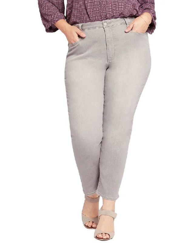 NYDJ Plus Relaxed Straight Skinny Jean Cozy Stretch High-Waist Jeans
