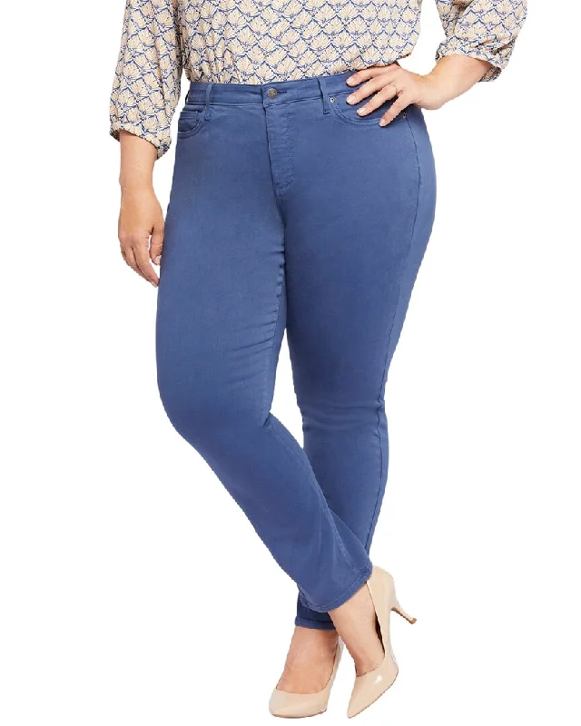 NYDJ Plus Sheri Deja Blu Slim Jean Stylish Paperbag Waist Denim