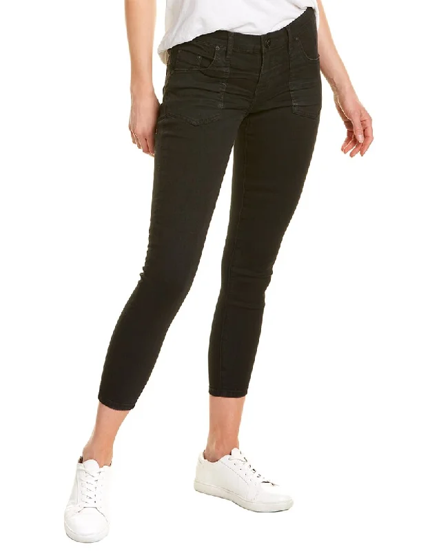 One Teaspoon Freebirds II Jett Black Low-Rise Skinny Jean Chic Cropped Jeans