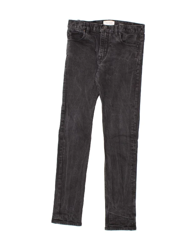 QUIKSILVER Womens Skinny Jeans UK 14 Medium W28 L30 Black Cotton Fashionable Raw Edge Jeans QUIKSILVER Womens Skinny Jeans UK 14 Medium W28 L30 Black Cotton Fashionable Raw Edge Jeans