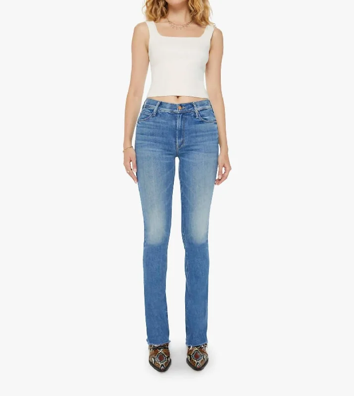 Runway Fray Flared Jeans In Monkey In The Middle Elegant High-Waisted Flared Jeans