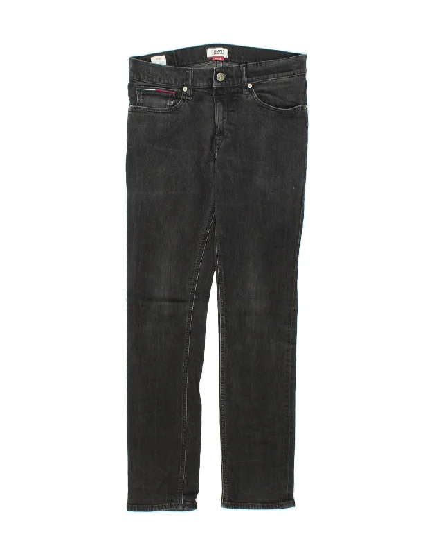 TOMMY HILFIGER Womens Scanton Slim Jeans W31 L32 Black Cotton Casual Light Wash Jeans TOMMY HILFIGER Womens Scanton Slim Jeans W31 L32 Black Cotton Casual Light Wash Jeans