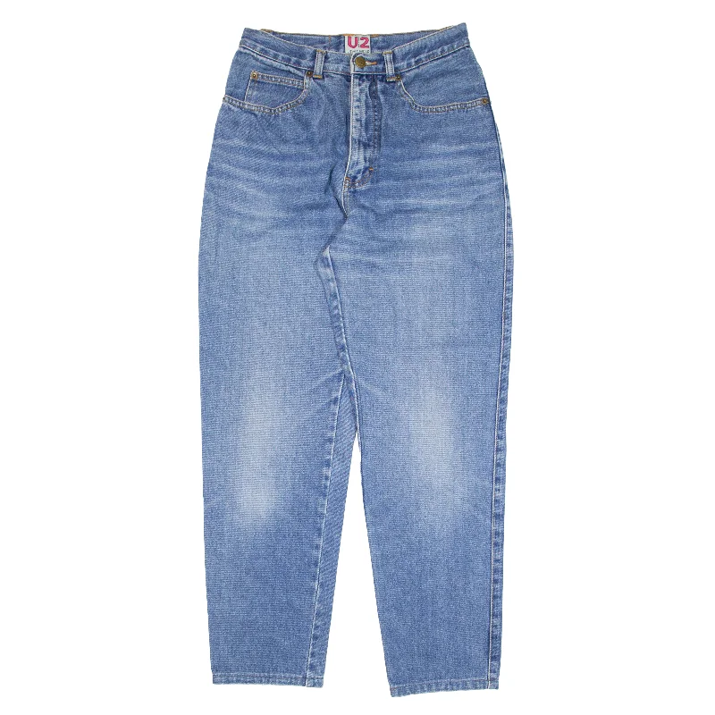 U2 JEANSWEAR Jeans Blue 90s Denim Regular Mom Womens W25 L27 Classic Button Fly Jeans U2 JEANSWEAR Jeans Blue 90s Denim Regular Mom Womens W25 L27 Classic Button Fly Jeans