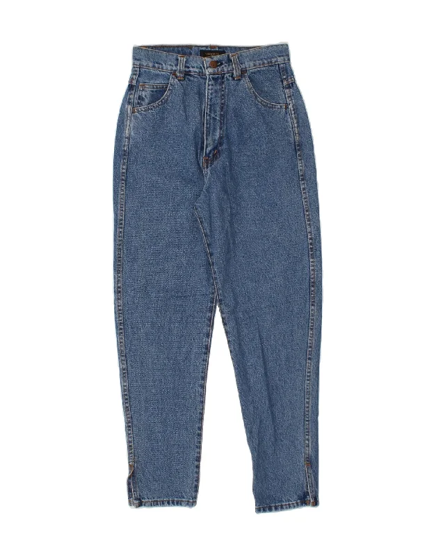 VALENTINO Womens High Waist Tapered Jeans W29 L27 Blue Cotton Comfortable Ankle Jeans VALENTINO Womens High Waist Tapered Jeans W29 L27 Blue Cotton Comfortable Ankle Jeans
