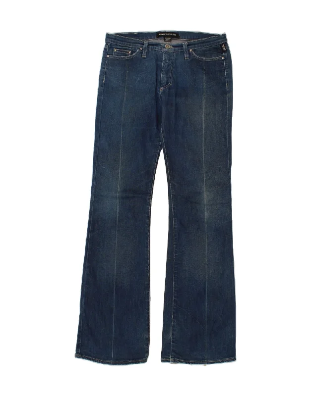 VERSACE Womens Bootcut Jeans W32 L34 Blue Cotton Fashionable Relaxed Fit Denim