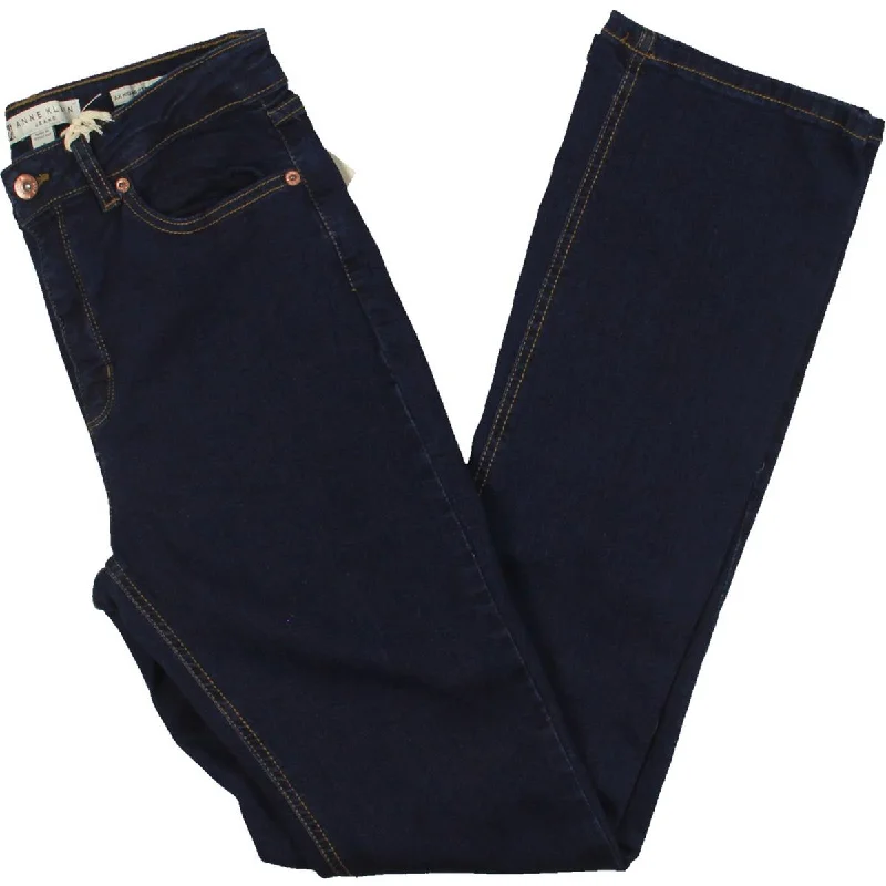 Womens Denim High Rise Bootcut Jeans Fashionable Slouchy Fit Jeans