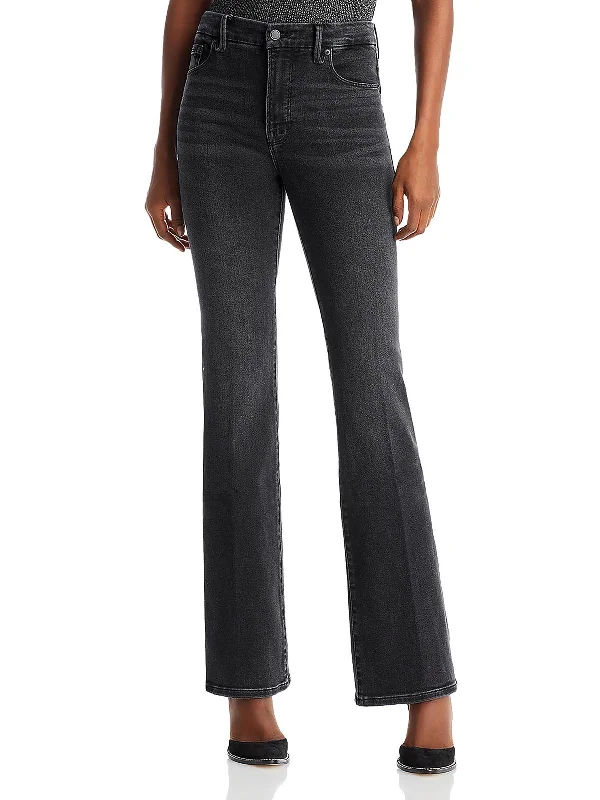 Womens High Rise Denim Bootcut Jeans Cozy Tencel Blend Denim Jeans