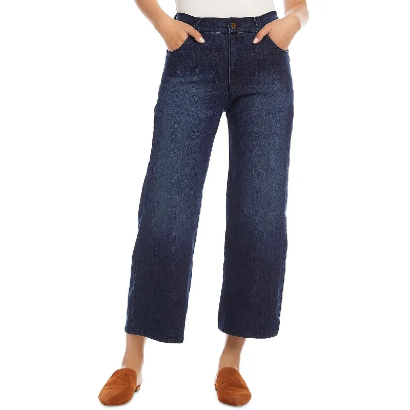 Womens High Rise Drop Wide Leg Jeans Fashionable Slouchy Fit Jeans