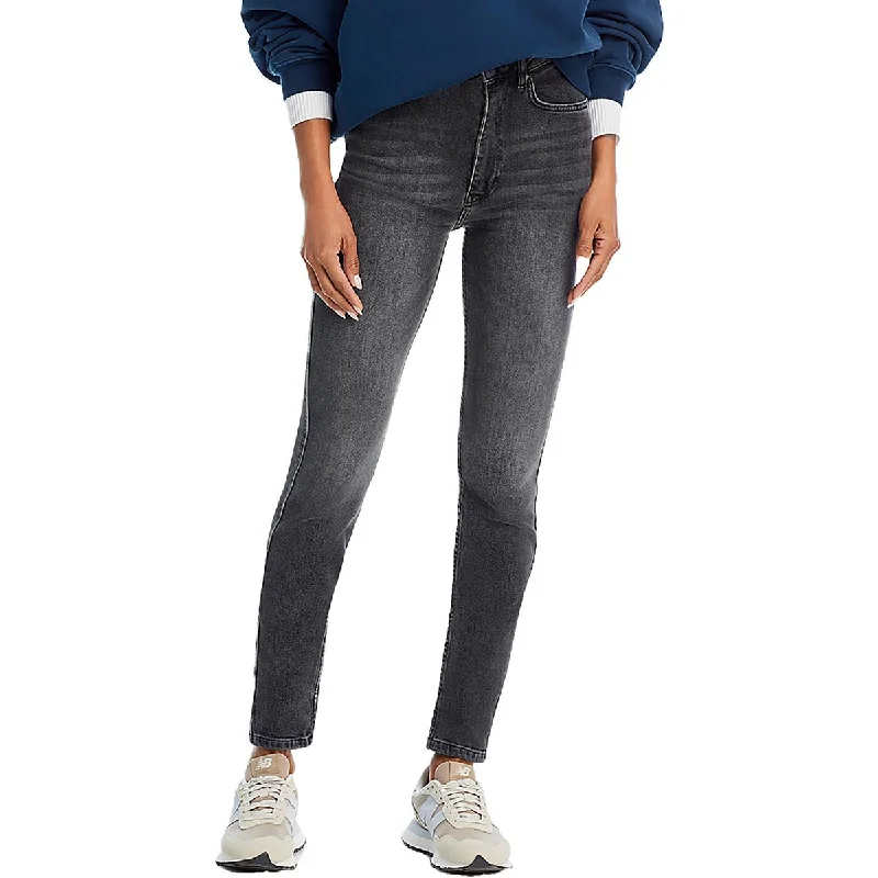 Womens High Waisted Skinny Leg High-Waisted Jeans Cozy Relaxed Fit Denim Jeans