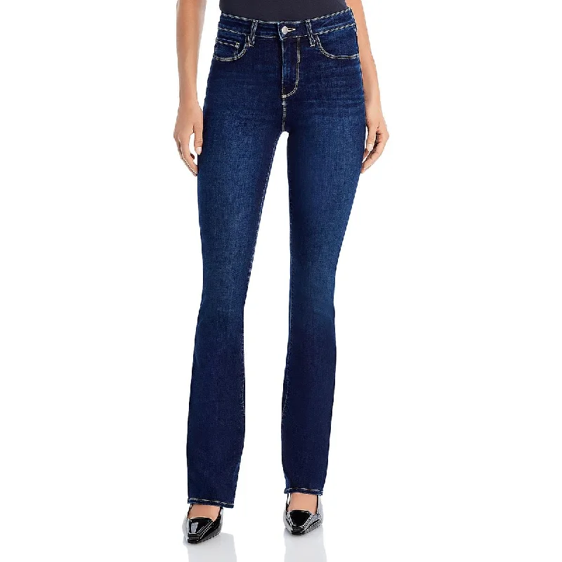 Womens Mid Rise Boot Cut Bootcut Jeans Stylish Slim Fit Denim